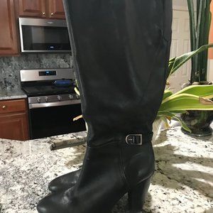 Marc Fisher Black Leather Boots 8.5M
